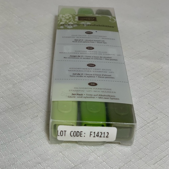 Stampin Up Blendabilities Old Olive Green Assortment Markers Dual Tip Ink 3-Pack - Picture 4 of 7